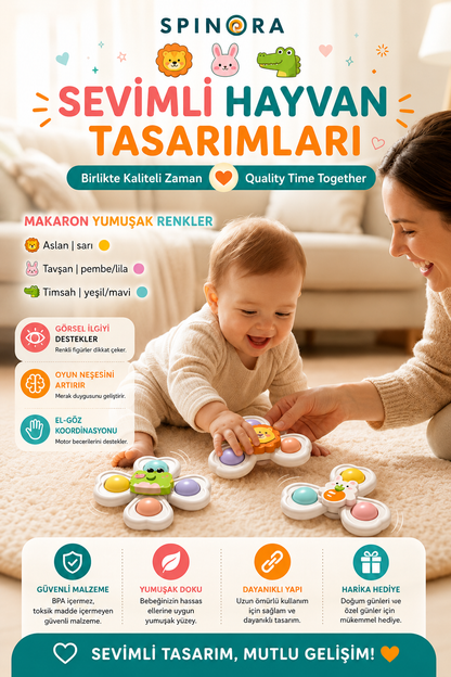 Hayvan Figürlü Vantuzlu Çocuk Çarkı